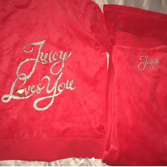 Red Juicy Couture sweatsuit 🍒 - Picture 1 of 4